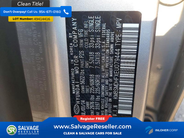 Used 2014 Hyundai Santa Fe GLS AWD/4WD image 17