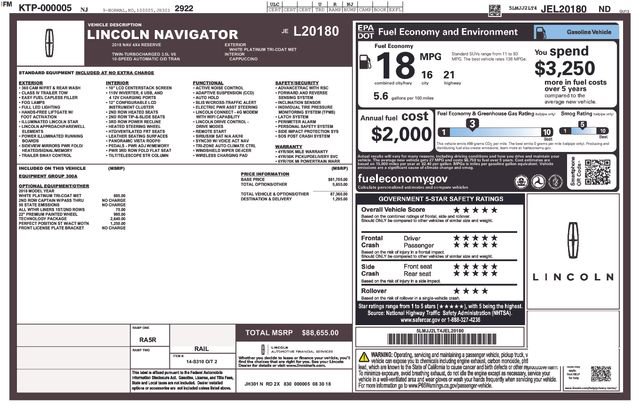 Used 2018 Lincoln Navigator Reserve w/ Technology Package image 37