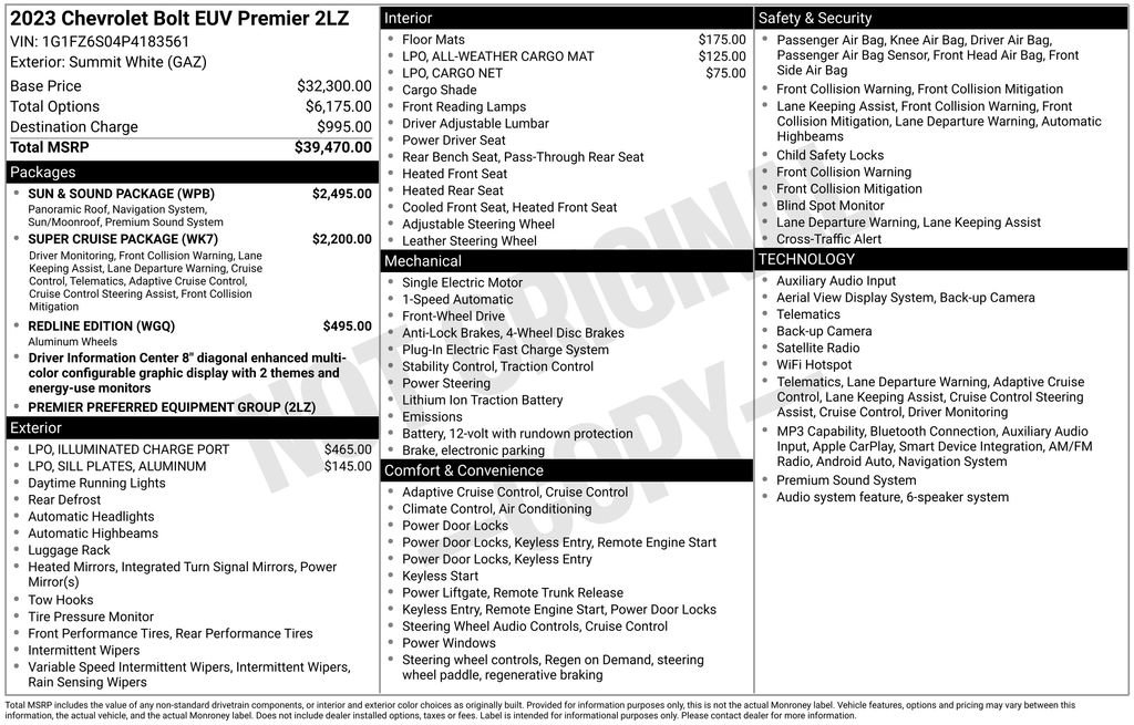Used 2023 Chevrolet Bolt EUV Premier w/ Sun & Sound Package FWD image 27