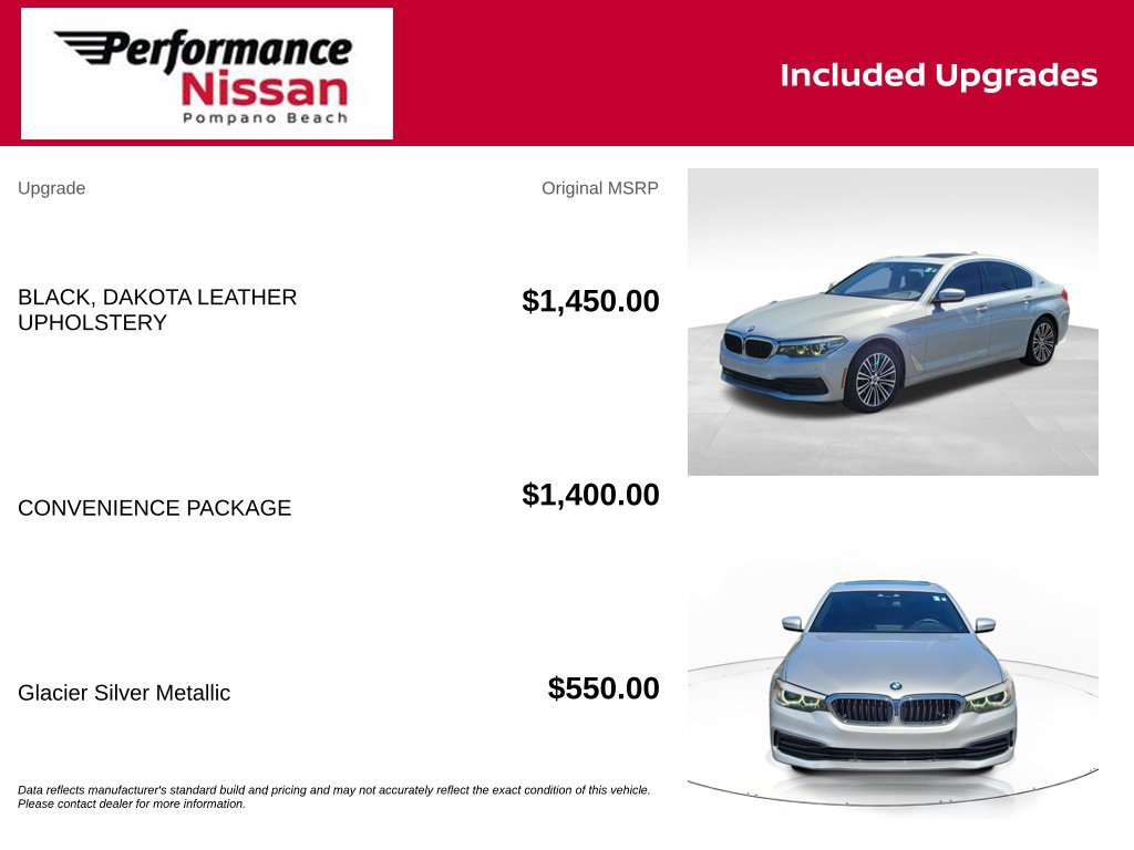 Used 2019 BMW 530e w/ Convenience Package RWD image 7