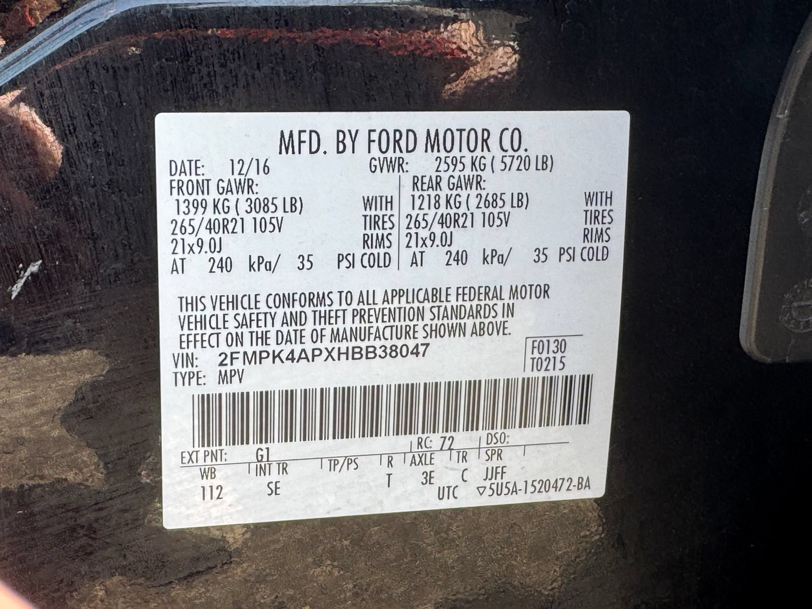 Used 2017 Ford Edge Sport w/ Equipment Group 401A AWD/4WD image 33
