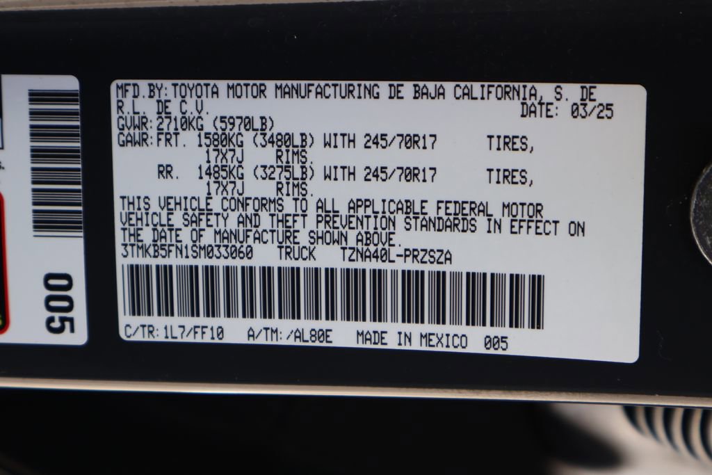 Certified 2025 Toyota Tacoma SR5 RWD image 17