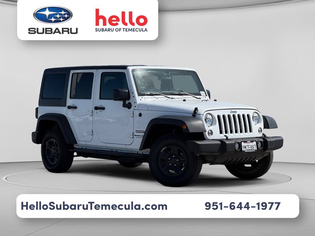 Used 2018 Jeep Wrangler Unlimited Sport w/ Connectivity Group AWD/4WD image 1