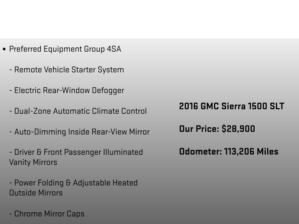 Used 2016 GMC Sierra 1500 SLT w/ All-Terrain Package AWD/4WD image 12