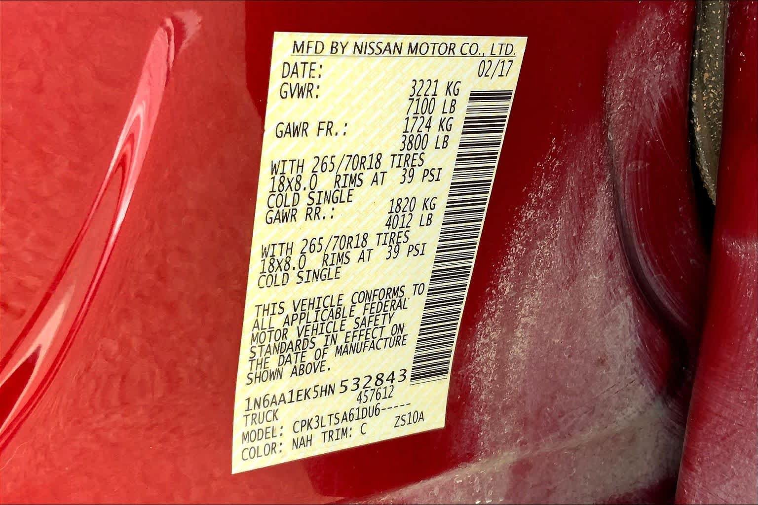 Used 2017 Nissan Titan SV RWD image 34