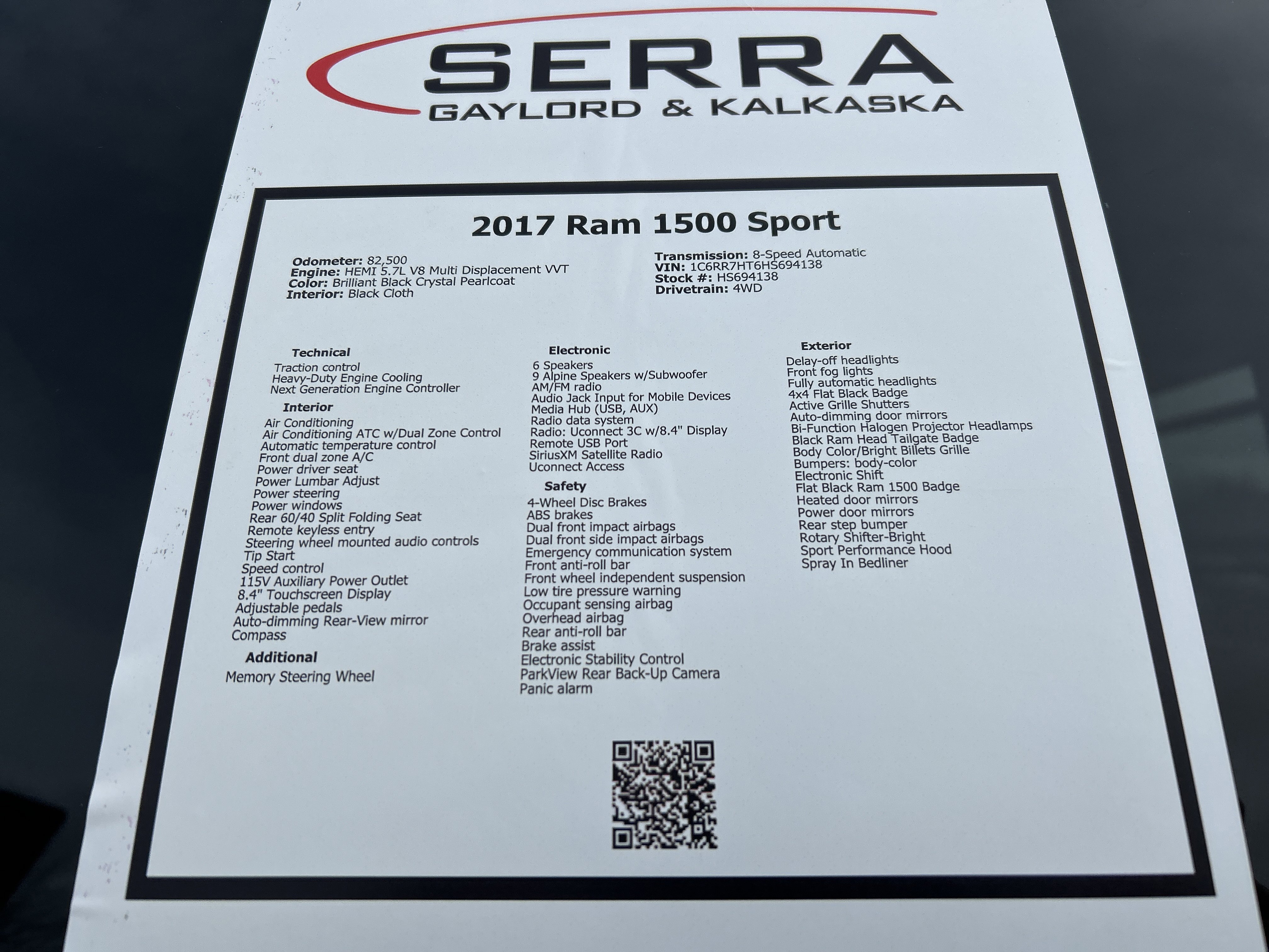 Used 2017 RAM 1500 Sport w/ Black Ram 1500 Sport Group image 25