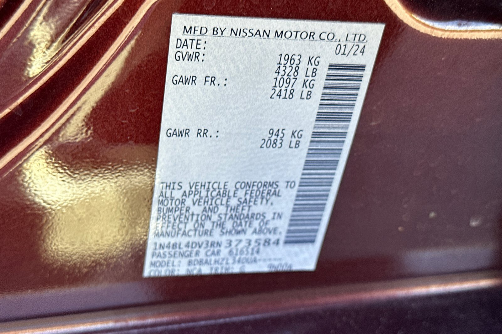 Used 2024 Nissan Altima 2.5 SV FWD image 27
