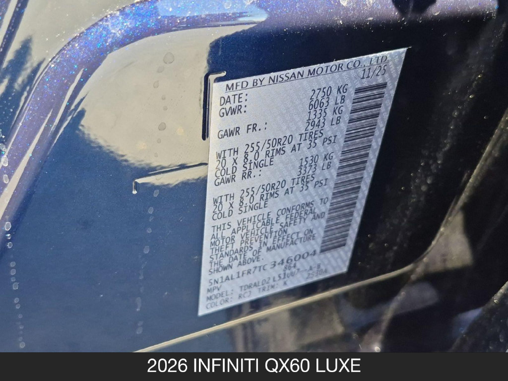 Certified 2026 INFINITI QX60 Luxe w/ Cargo Package FWD image 27