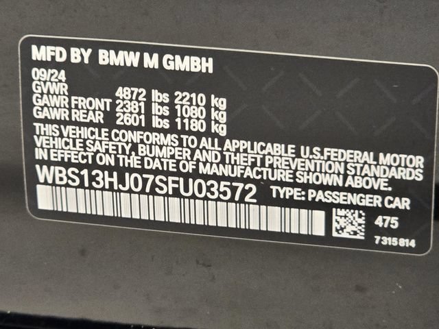 Used 2025 BMW M3 w/ Parking Assistance Package RWD image 34