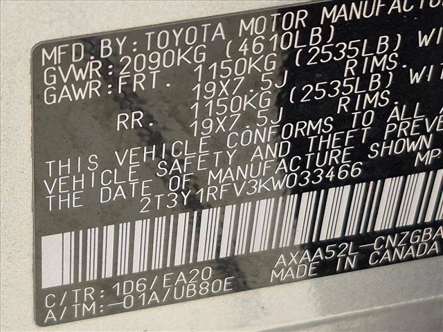 Certified 2019 Toyota RAV4 Limited FWD image 15