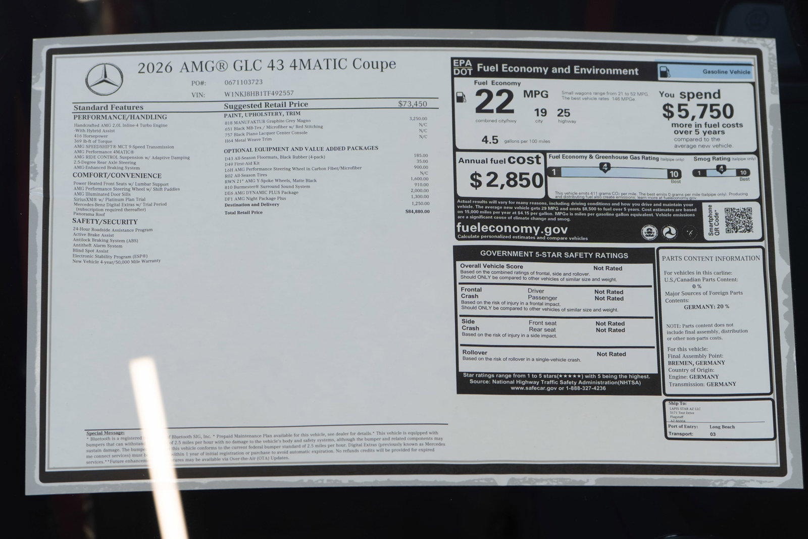 Used 2026 Mercedes-Benz GLC 43 AMG 4MATIC Coupe image 36