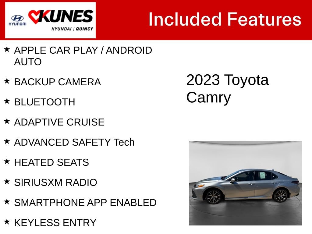 Used 2023 Toyota Camry XLE w/ Cold Weather Package FWD image 2