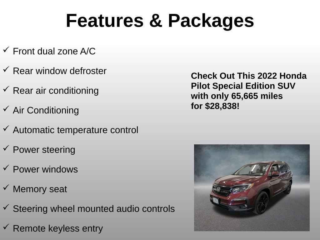 Certified 2022 Honda Pilot Special Edition image 8