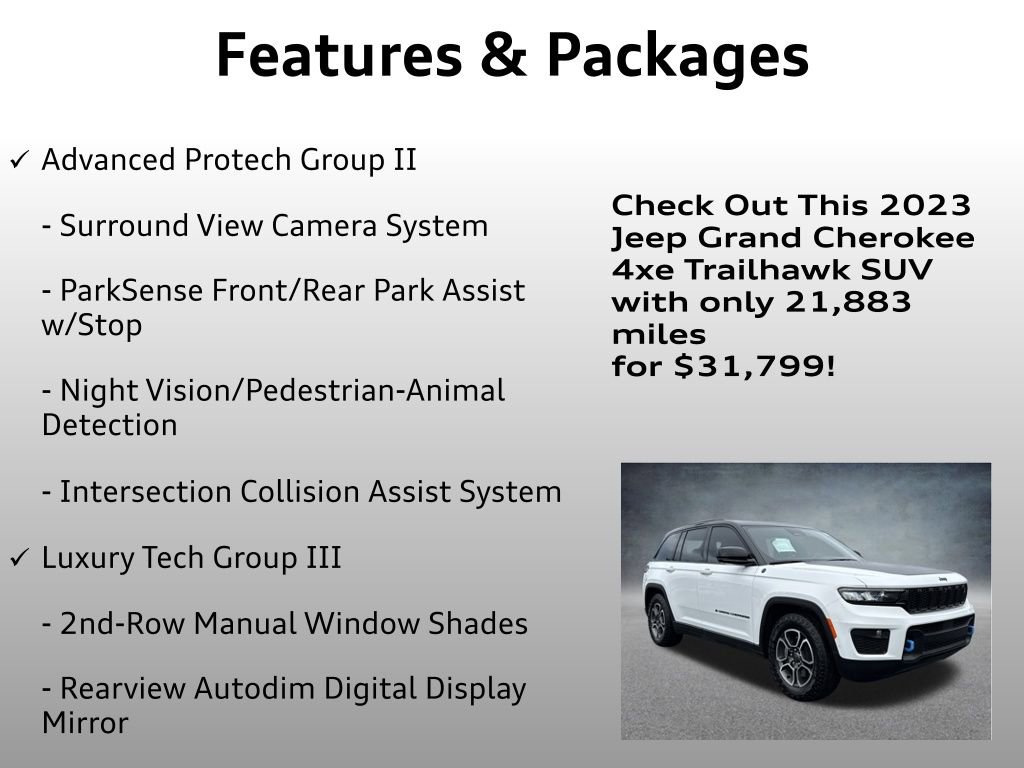 Used 2023 Jeep Grand Cherokee Trailhawk w/ Advanced Protech Group II image 12
