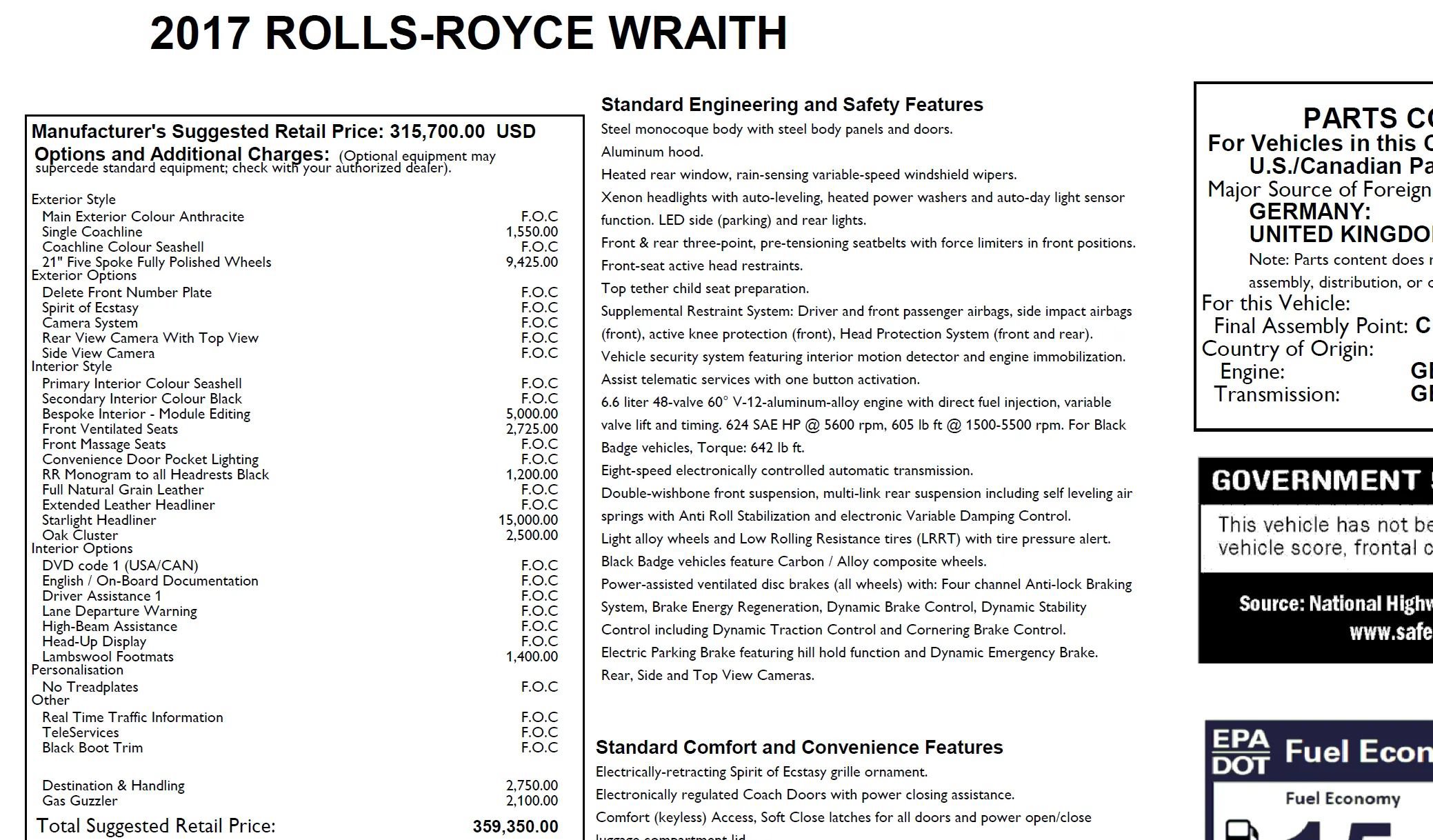 Used 2017 Rolls-Royce Wraith RWD image 8