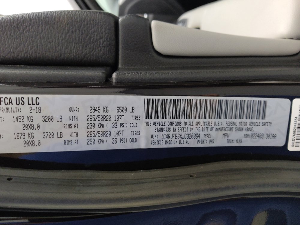 Used 2018 Jeep Grand Cherokee Limited AWD/4WD image 33