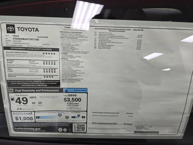 New 2026 Toyota Prius Limited AWD/4WD image 7