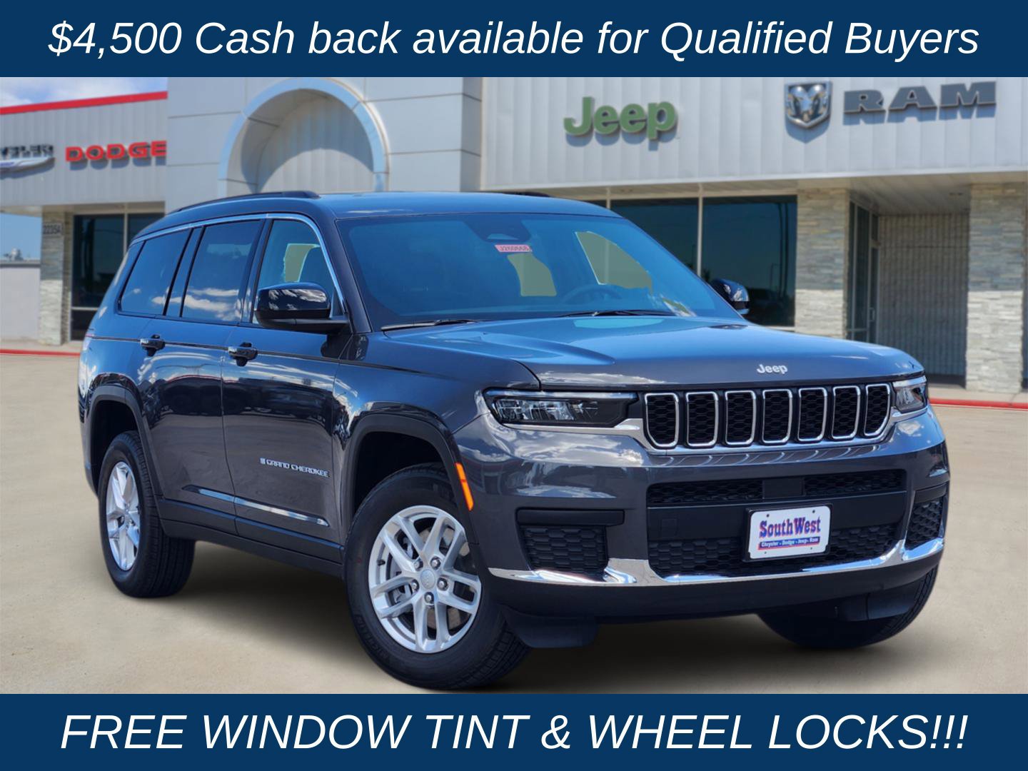 New 2026 Jeep Grand Cherokee L Laredo RWD 360° Tour