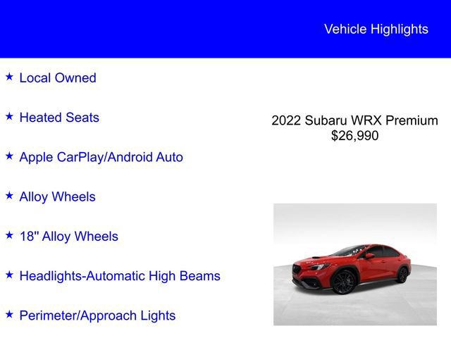 Used 2022 Subaru WRX Premium image 2