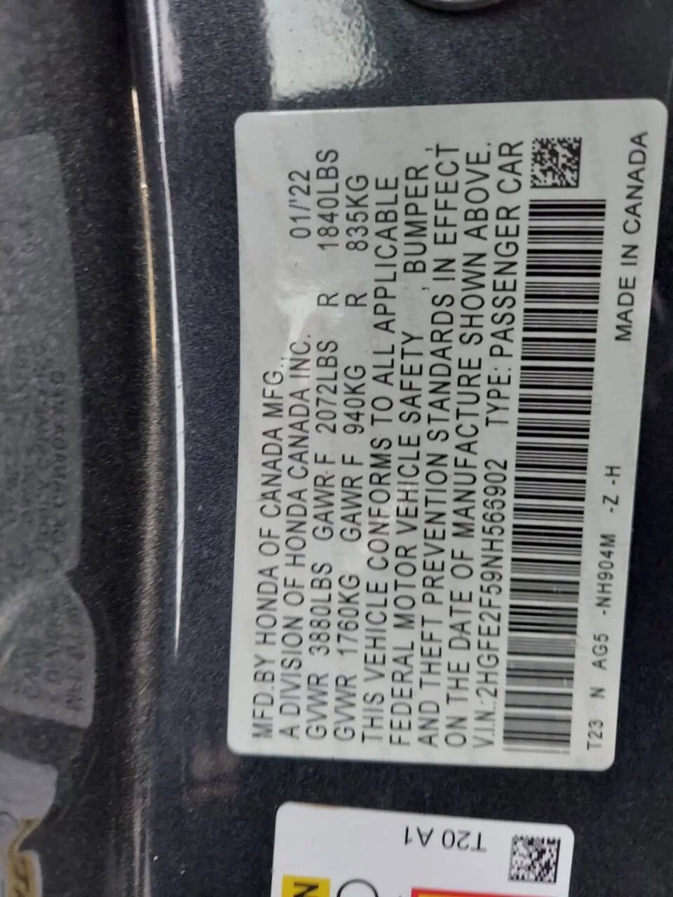 Used 2022 Honda Civic Sport image 21