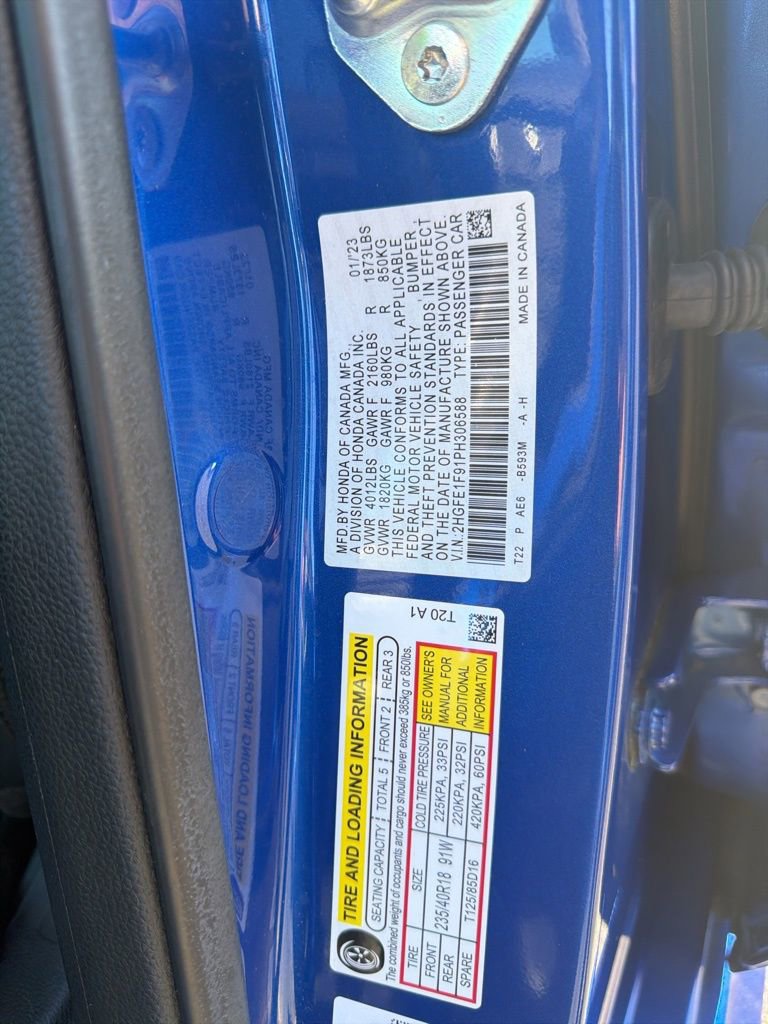 Certified 2023 Honda Civic Touring image 30