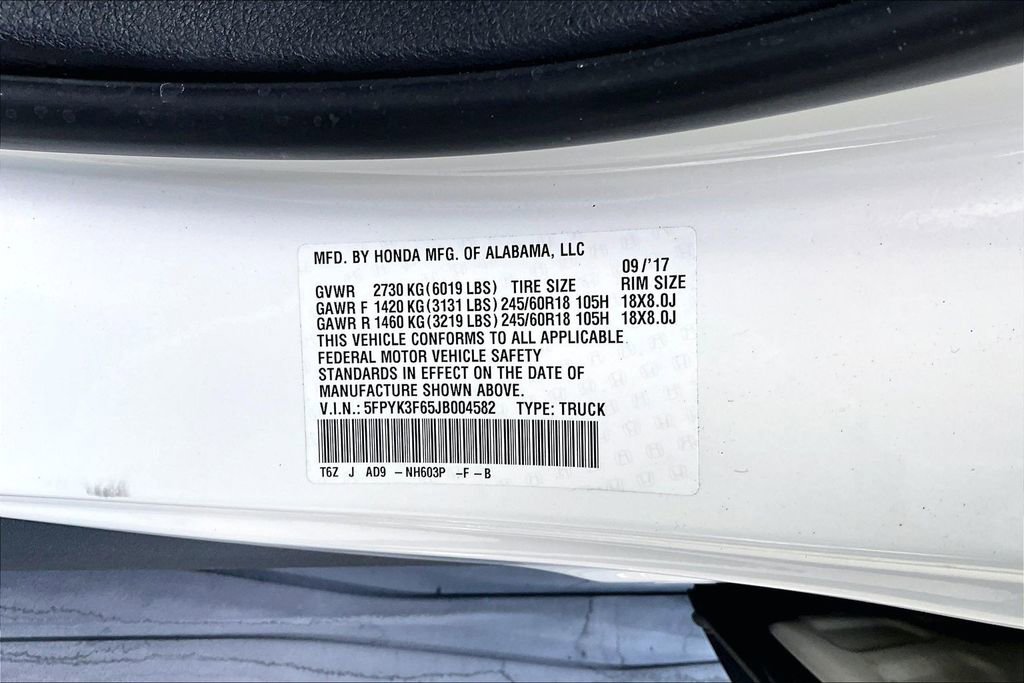 Used 2018 Honda Ridgeline RTL-T image 15