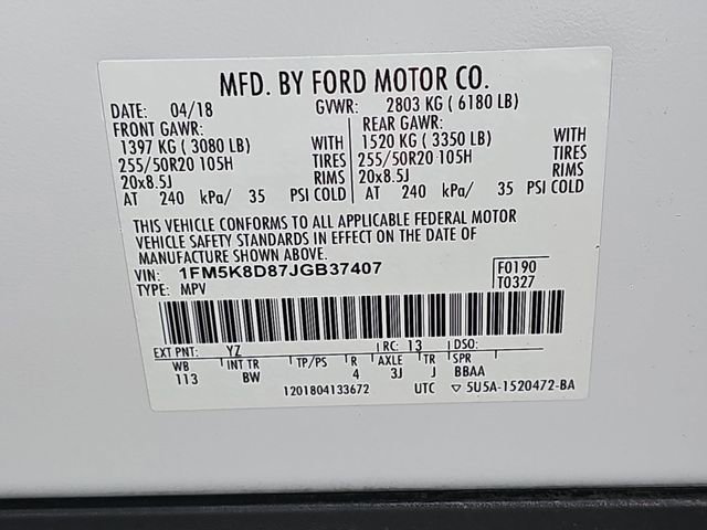 Used 2018 Ford Explorer XLT w/ Equipment Group 202A image 37