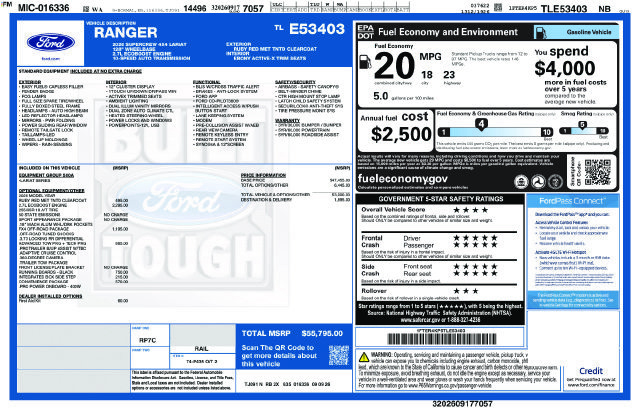 New 2026 Ford Ranger Lariat w/ FX4 Off-Road Package AWD/4WD image 23
