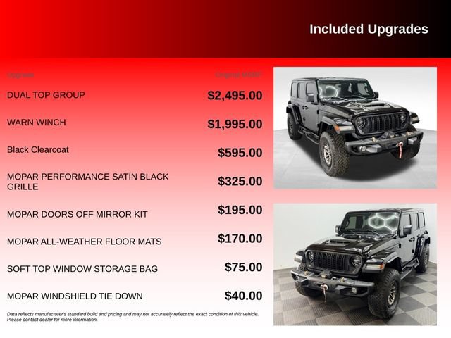 Certified 2024 Jeep Wrangler Unlimited Rubicon 392 w/ Dual Top Group AWD/4WD image 6