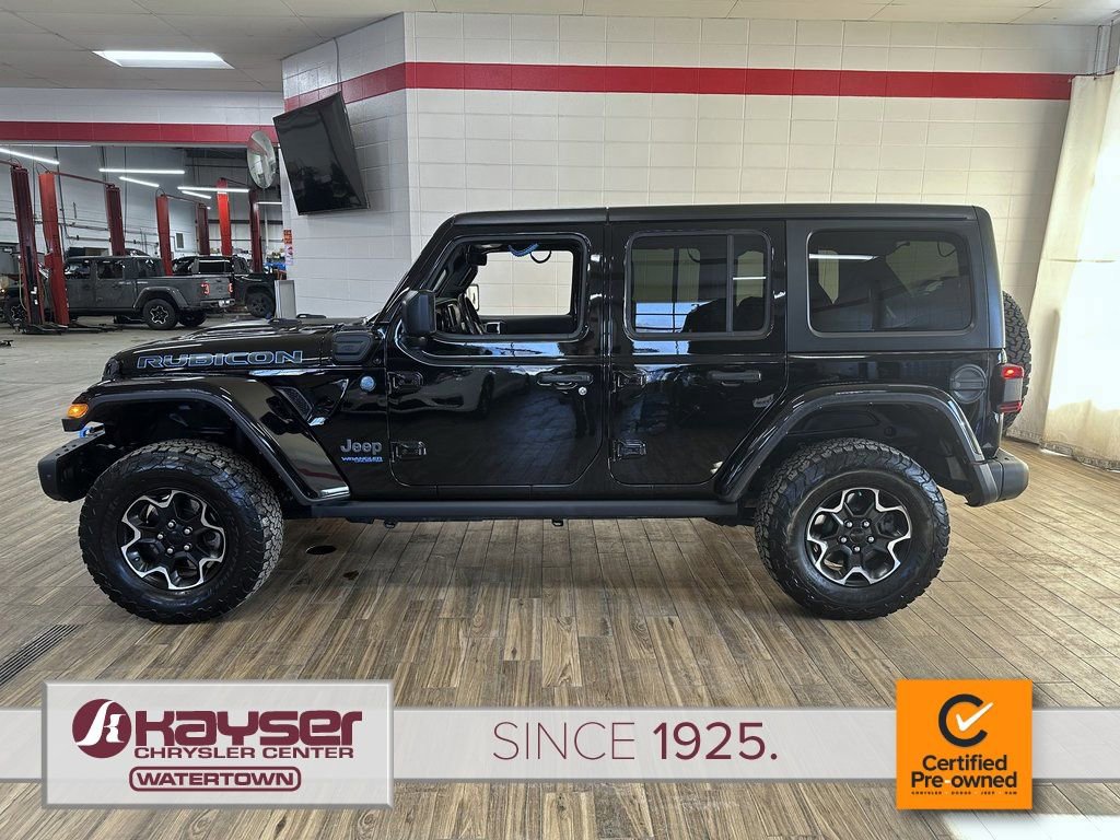Certified 2021 Jeep Wrangler Unlimited Rubicon 4xe w/ Steel Bumper Group image 2