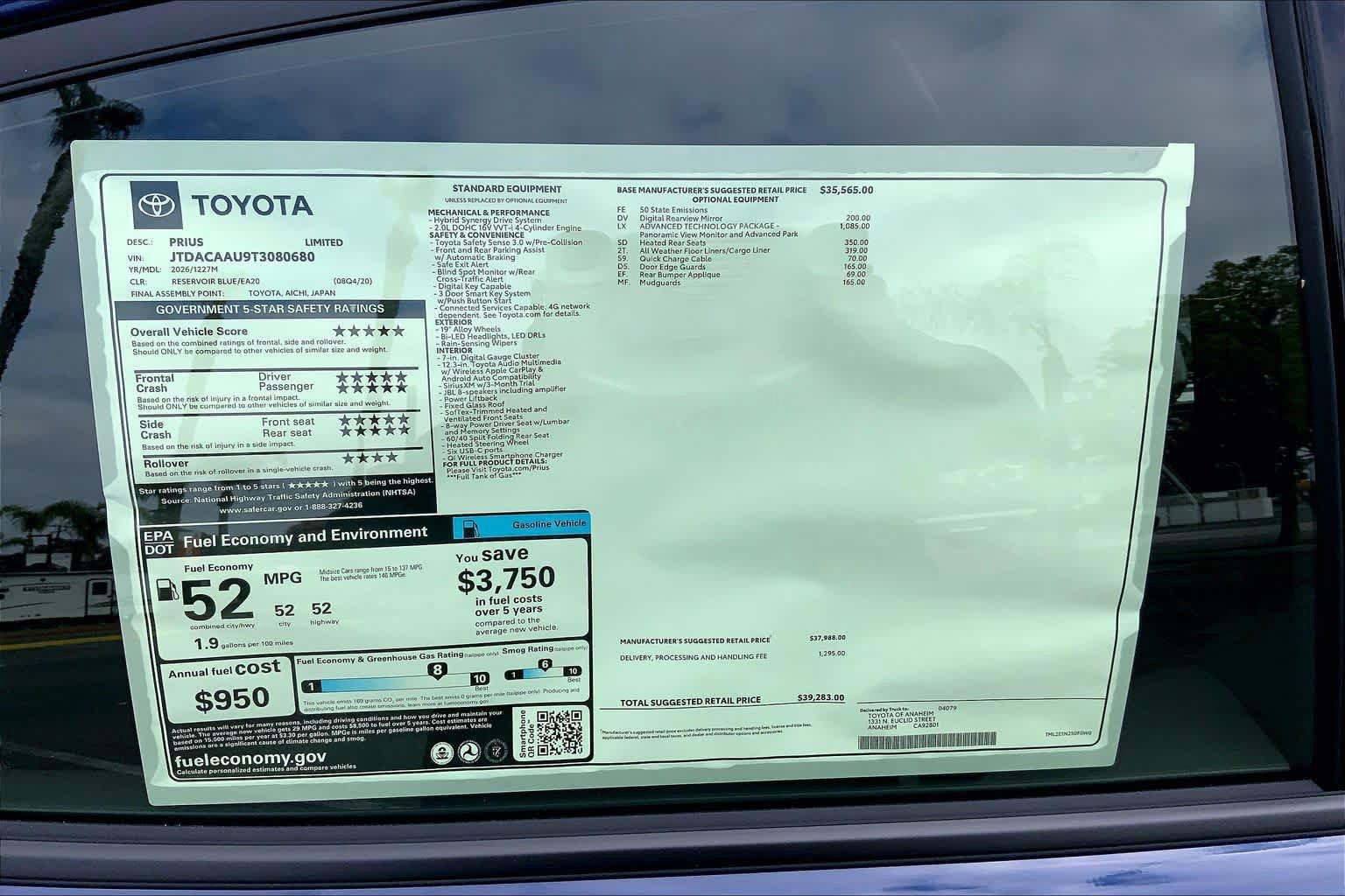 New 2026 Toyota Prius Limited FWD image 22