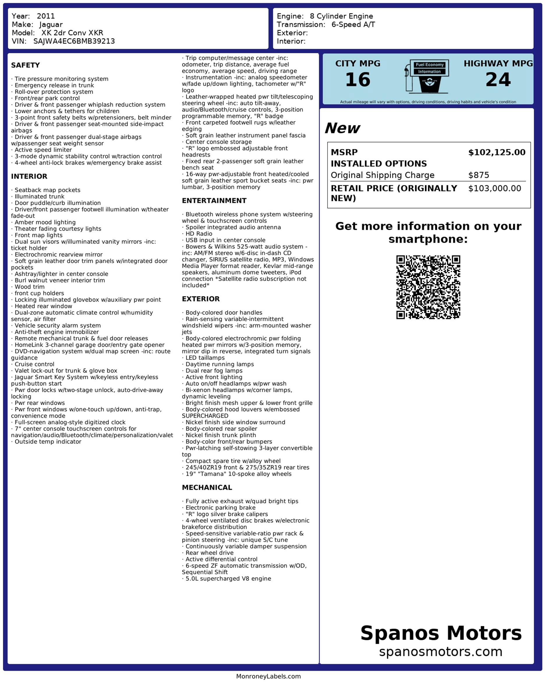 Used 2011 Jaguar XKR R image 3