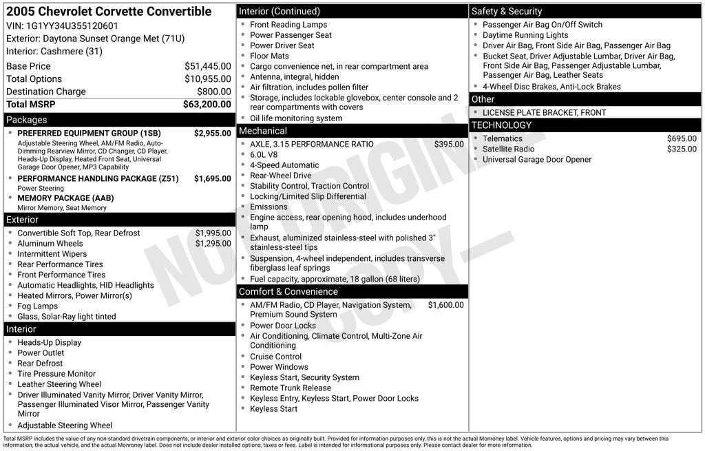 Used 2005 Chevrolet Corvette Convertible w/ Preferred Equipment Group RWD image 19