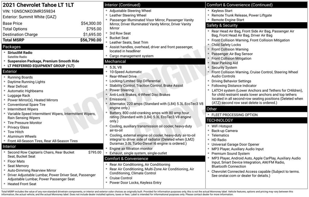 Certified 2021 Chevrolet Tahoe LT RWD image 4