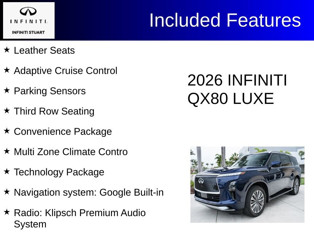 Certified 2026 INFINITI QX80 Luxe w/ Cargo Package AWD/4WD image 4