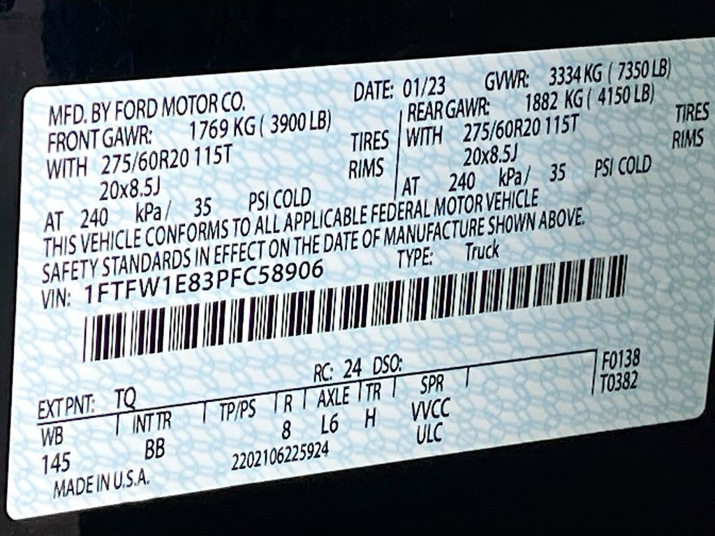 Used 2023 Ford F150 Lariat w/ Equipment Group 502A High AWD/4WD image 33