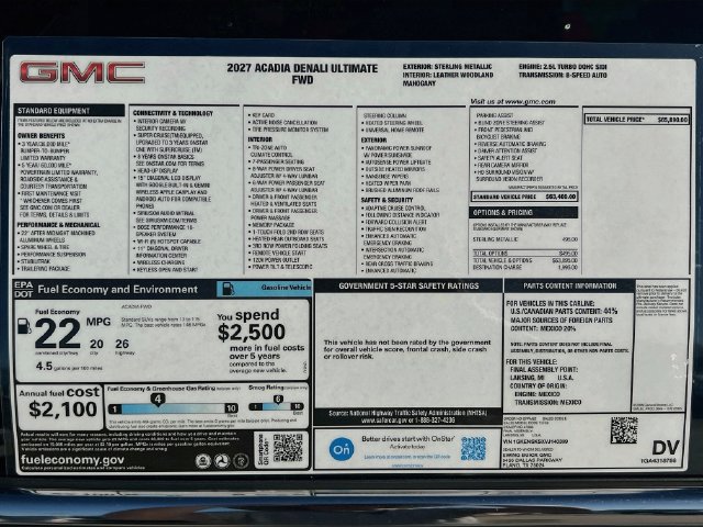 New 2027 GMC Acadia Denali Ultimate FWD image 21