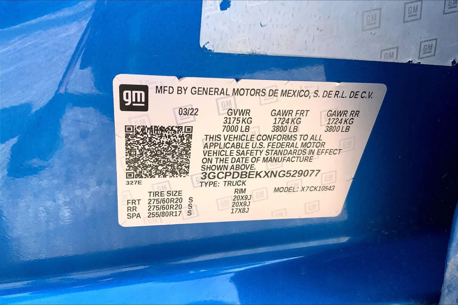 Certified 2022 Chevrolet Silverado 1500 Custom w/ LPO, Dark Essentials Package AWD/4WD image 36