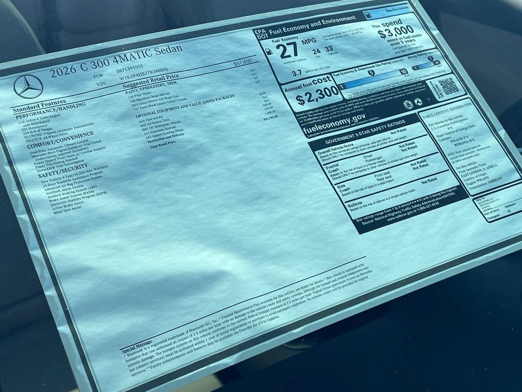 New 2026 Mercedes-Benz C 300 4MATIC Sedan image 38