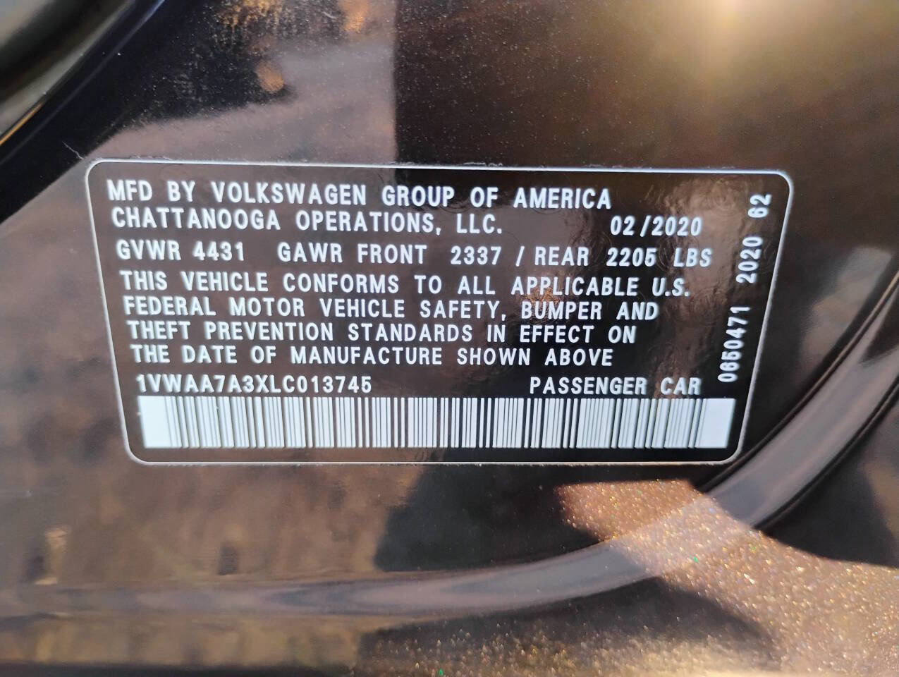 Used 2020 Volkswagen Passat 2.0T S image 23