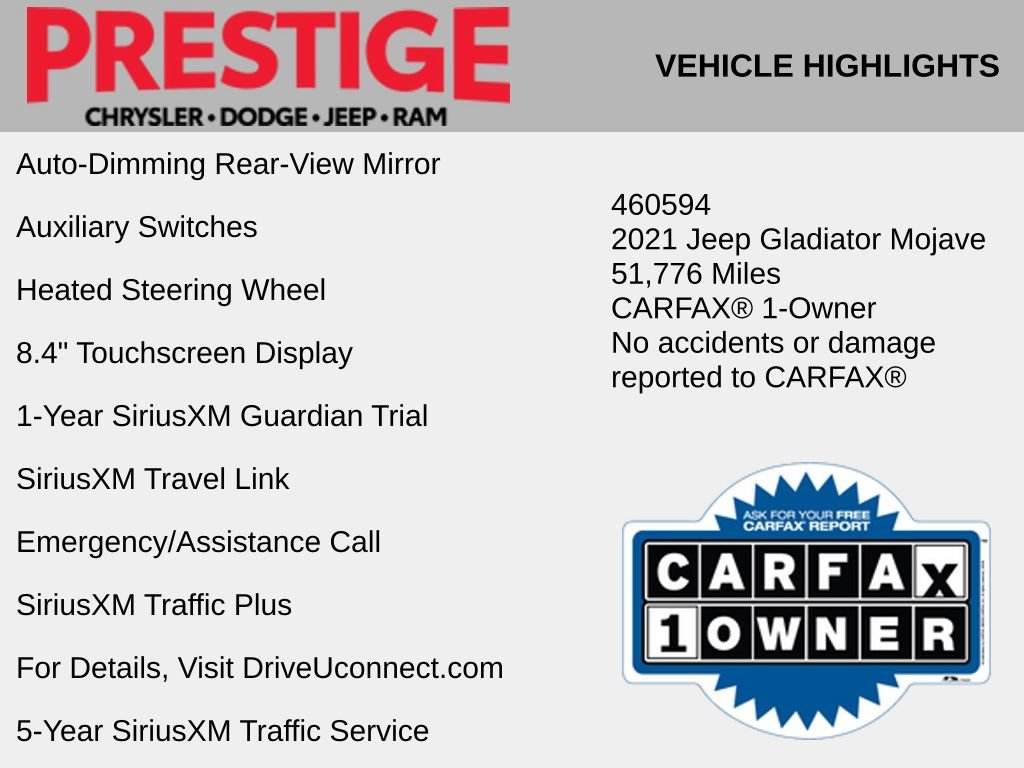 Used 2021 Jeep Gladiator Mojave AWD/4WD image 12