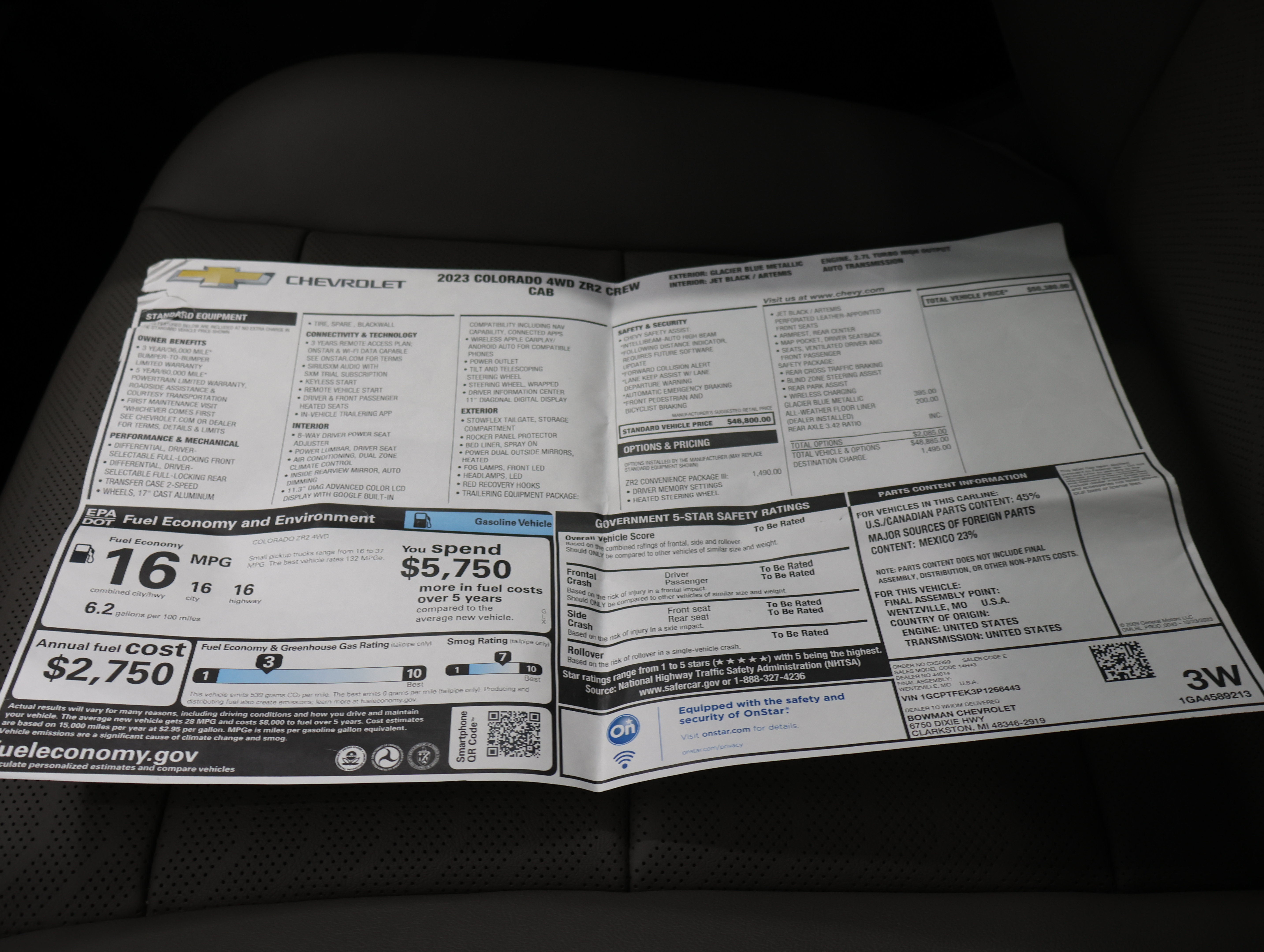 Used 2023 Chevrolet Colorado ZR2 w/ ZR2 Convenience Package III AWD/4WD image 60