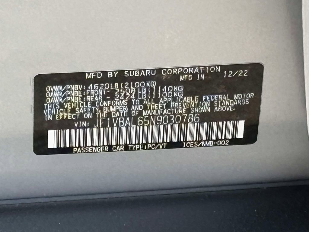 Used 2022 Subaru WRX Limited image 33