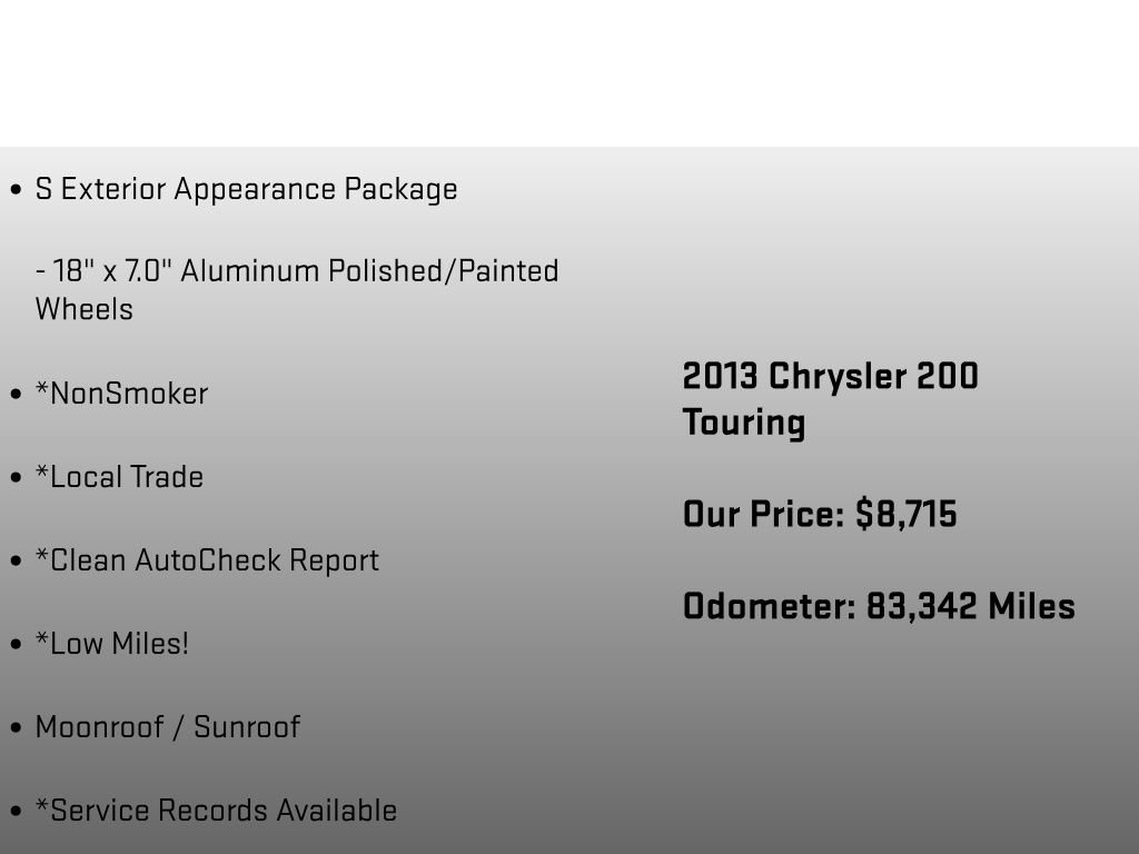 Used 2013 Chrysler 200 Touring w/ S Exterior Appearance Pkg image 12