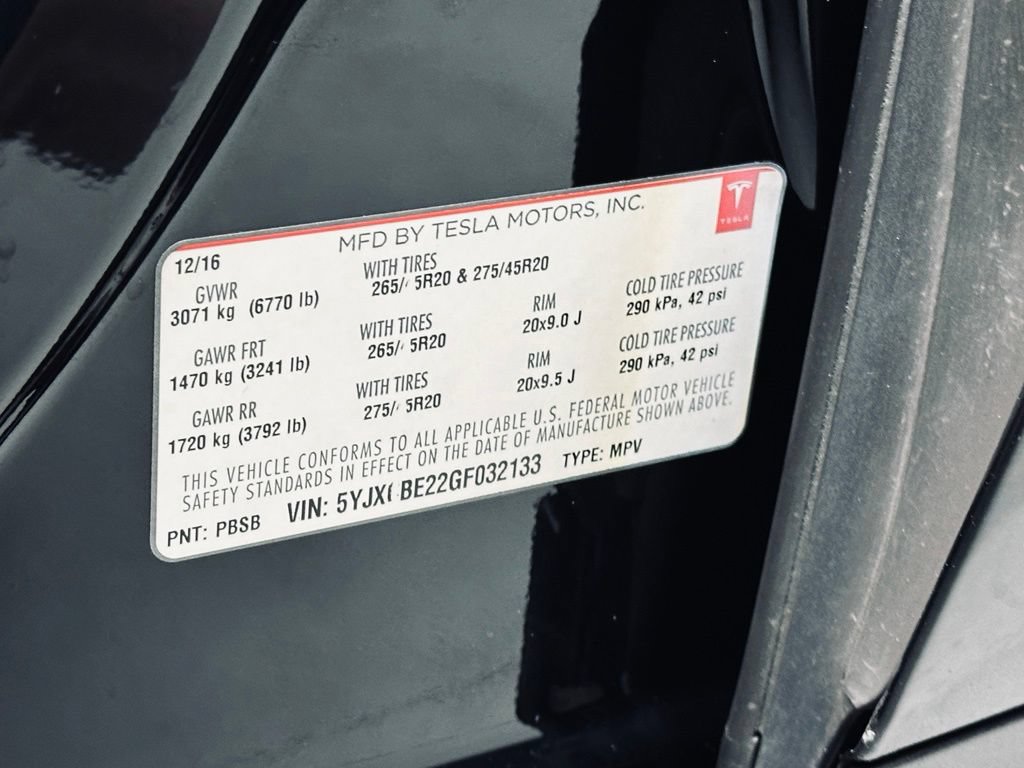 Used 2016 Tesla Model X 90D AWD/4WD image 42