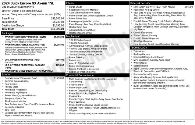 Used 2024 Buick Encore GX Avenir w/ Avenir Technology Package AWD/4WD image 7