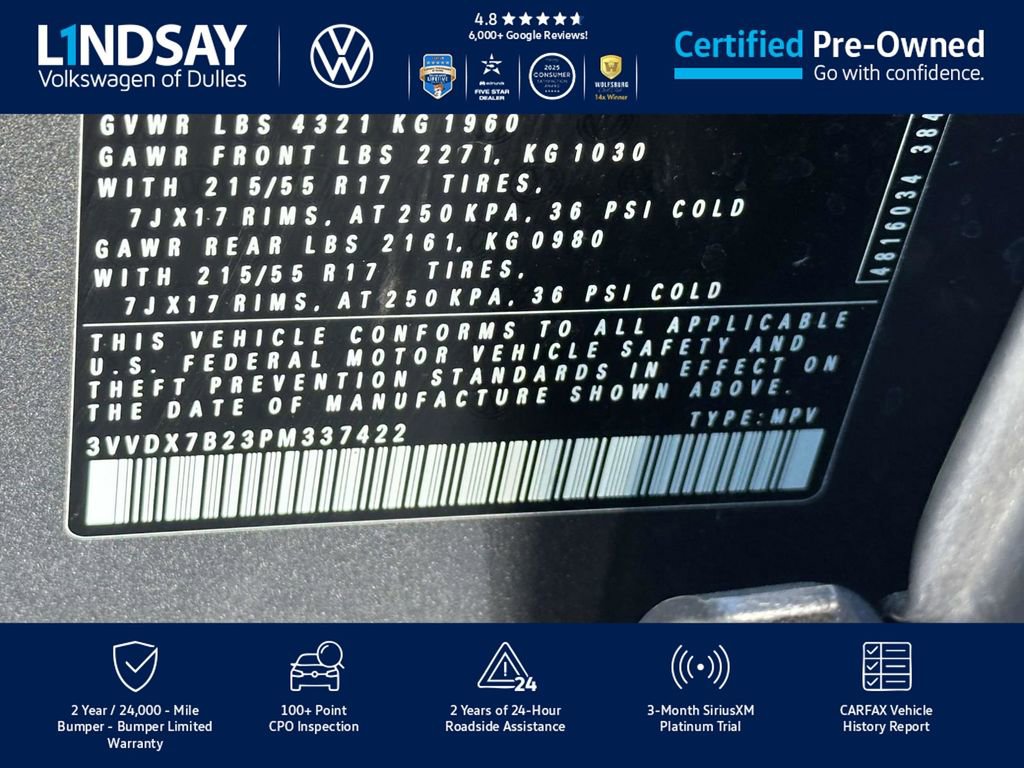 Certified 2023 Volkswagen Taos S w/ IQ Drive S Package image 26