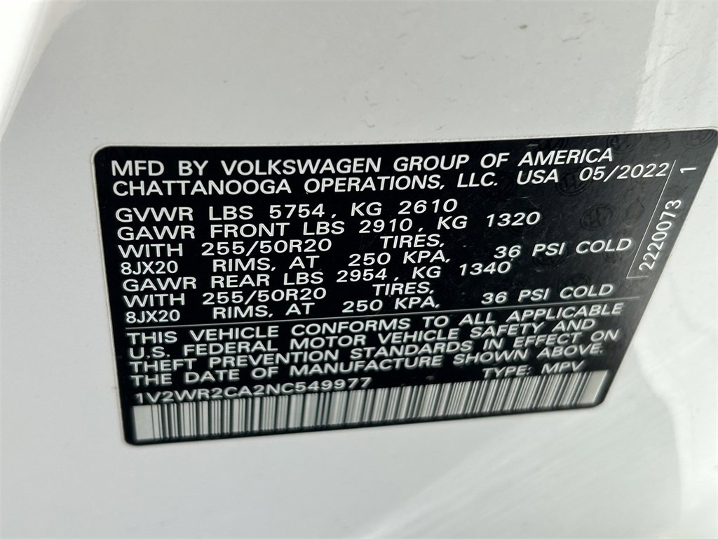 Used 2022 Volkswagen Atlas SE image 25