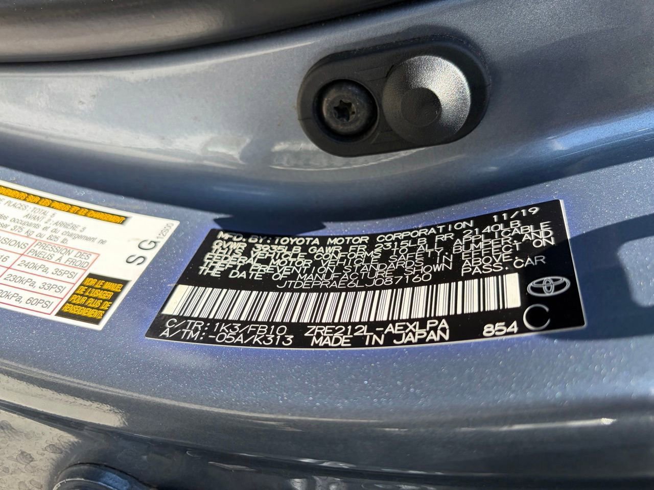 Used 2020 Toyota Corolla LE w/ Carpet Mat Package (TMS) FWD image 5