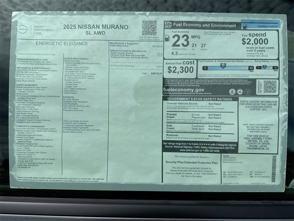 New 2025 Nissan Murano SL image 48